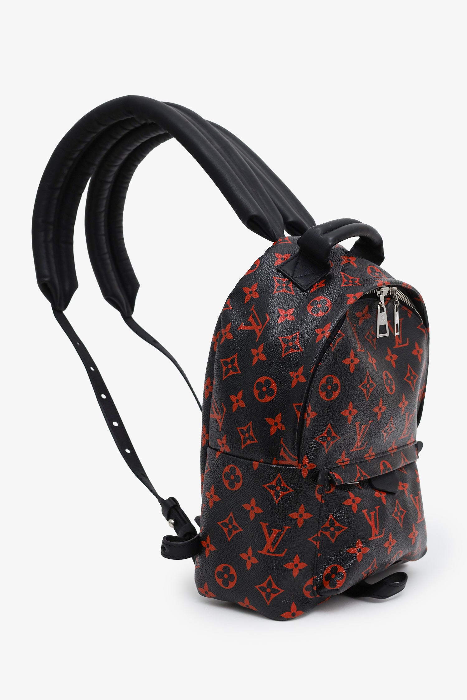 Louis Vuitton 2016 Black/Red Monogram Infrarouge Palm Springs PM Backpack