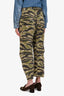 Nili Lotan Green Multicolour Camouflage Pants Size 4