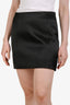 Frame Black Satin Mini Skirt Size 6
