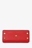 Saint Laurent 2015 Red Grained Leather Nano Sac de Jour with Strap