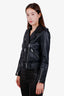 All Saints Black Leather Biker Jacket Size 6