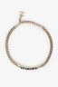 Pre-loved Chanel™ 22B Light Gold Tone Enamel Logo Choker Necklace