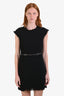 Rebecca Taylor Black Tweed Raw Edge Sleeveless Shift Dress Size 6
