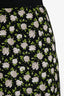 Dolce & Gabbana Black/White Floral Silk Knee Length Skirt Size 44