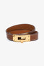 Hermès Brown Leather Kelly Double Tour Bracelet