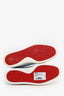 Christian Louboutin Blue Metallic Leather Crystal Louis High-Top Sneakers Size 37
