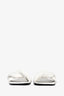 Lorena Antoniazzi White Leather Twisted Slides Size 37