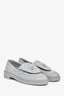 Pre-loved Chanel™ Grey Quilted Leather Turnlock CC Loafers Size 38C