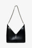 Givenchy Black Leather Cut Out V Small Shoulder Bag