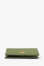 Prada Green Saffiano Leather Compact Wallet