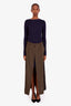 Sacai Navy Blue Rib Knit Dress with Skirt Overlay Size 3