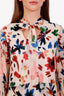 Alice + Olivia Cream/Multicolour Jacquard Layered Mini Dress Size XS