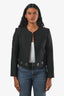 Veste courte noire Sandro à clous, taille 38