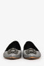 Manolo Blahnik Metallic Silver Hangisi Flats Size 37