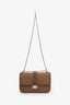 Valentino Brown Leather Rockstud Shoulder Bag