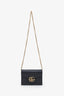 Gucci Black Calfskin Matelasse GG Marmont Wallet on Chain