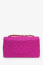 Pre-loved Chanel™ 1994-96 Pink Quilted Canvas Medium Classic Single Flap Bag