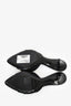 Saint Laurent Black Jacquard Gippy Chain Mules Size 38