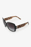 Burberry Black/Taupe Nova Check Pattern Square Sunglasses