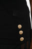 Balmain Black Crossover 3 Button Sleeveless Top Size 36