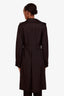 Prada Black Double Breasted Trench Coat Size 44