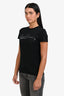 Louis Vuitton Black Cotton Sequin Logo Short Sleeve T-Shirt Size XS