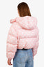 Miu Miu Pink Polka-dot Cropped Puffer Jacket Size 36