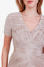 Burberry Nude Chiffon Ruched Knee Length Cocktail Dress Size 4