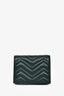 Gucci Green Leather GG Marmont Compact Wallet