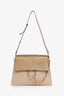 Chloe Beige Leather Suede Faye Shoulder Bag