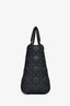 Christian Dior 2019 So Black Ultramatte Cannage Calfskin Medium Lady Top Handle with Strap