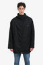 Prada 2018 Black Nylon Logo Plaque Hooded Lightweight Jacket Size L Men's