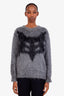Christian Dior Grey Mohair Printed Sweater Size 2