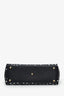 Dolce & Gabbana Black/White Polka Dot Leather Top Handle Bag with Strap