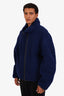 Givenchy Blue Wool Embroidered Fleece Jacket Size 50 Mens