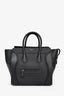 Celine Black Pebbled Leather Medium Luggage Tote