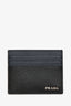 Prada Black Saffiano Leather Logo Card Holder