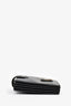 Prada Black Saffiano Leather Triangle Logo Snap Closure Card Holder