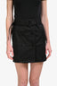 Burberry Black Double Breasted Trench Coat Skirt Size 36