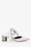 Proenza Schouler White Leather Slingback Mules Size 37