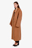 Anine Bing Camel Wool Cashmere Blend Quinn Coat Size Large