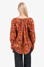 A.L.C Orange Multicolour Long Sleeve Puffy Sleeves Size 2