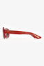 Khaite x Oliver Peoples Red Rectangle Sunglasses