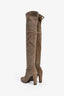 Stuart Weitzman Grey Suede Highland Boots Size 6.5