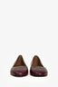 Hermès Burgundy Glossy Calfskin 'Neuilly' Ballerinas Size 38.5