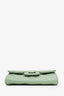 Pre-loved Chanel™ Green Quilted Lambskin Flap Card Holder Wallet