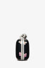 Alexander McQueen Black Multicolour Floral Print Satin Skull Closure Clutch
