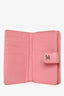 Pre-loved Chanel™ 2012 Pink Quilted Leather Wallet SHW