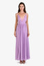 Michael Costello Purple Chiffon Lace Sleeveless Maxi Dress Size S
