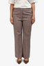 Stella McCartney Black/Red Tweed Wool Pleated Pants Size 46
